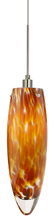  PD151AMSNX3M - Pendant Stalactite Amber Satin Nickel Hal G4 35W Monopoint