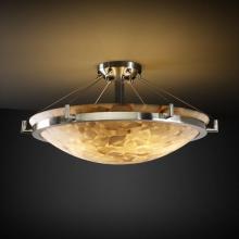 Justice Design Group ALR-9681-35-NCKL-LED-3000 - 18" Round Semi-Flush Bowl w/ Ring