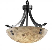  ALR-9751-25-MBLK-F1-LED-3000 - 18" Pendant Bowl - Flat Bars w/ Finials