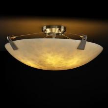  CLD-9634-25-NCKL-LED-6000 - 36" Semi-Flush Bowl w/ Tapered Clips