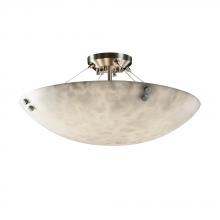  CLD-9652-35-DBRZ-F5 - 24" Semi-Flush Bowl w/ Concentric Squares Finials