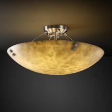  CLD-9654-35-NCKL-F6-LED-6000 - 36" Semi-Flush Bowl w/ CONCENTRIC CIRCLES FINIALS