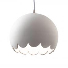  CER-6470-BIS-NCKL-WTCD - Scallop Pendant