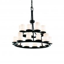  CLD-8767-10-MBLK - Dakota 21-Light 2-Tier Ring Chandelier