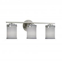  FAB-8453-10-GRAY-NCKL - Atlas 3-Light Bath Bar