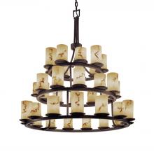  FAL-8712-10-DBRZ-LED36-25200 - Dakota 36-Light 3-Tier Ring LED Chandelier