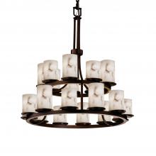  FAL-8767-10-DBRZ - Dakota 21-Light 2-Tier Ring Chandelier