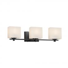  FSN-8443-55-OPAL-MBLK - Era 3-Light Bath Bar