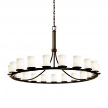  FSN-8716-10-OPAL-DBRZ - Dakota 21-Light 1-Tier Ring Chandelier