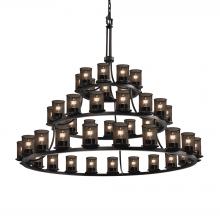  MSH-8714-10-MBLK - Dakota 45-Light 3-Tier Ring Chandelier