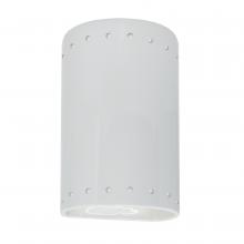  CER-0995W-WHT - Small Cylinder w/ Perfs - Open Top & Bottom (Outdoor)