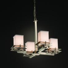  FAB-8100-15-WHTE-NCKL - Metropolis 4-Light Chandelier