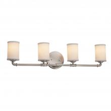  FAB-8464-10-WHTE-NCKL - Bronx 4-Light Bath Bar