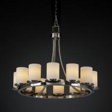  FSN-8768-10-OPAL-DBRZ - Dakota 12-Light Ring Chandelier (Short)