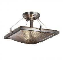  FSN-9780-25-DROP-NCKL-LED-2000 - 14" Square Semi-Flush Bowl w/ Ring