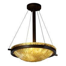  GLA-9691-35-AMBR-DBRZ-LED-3000 - 18" Round Pendant Bowl w/ Ring