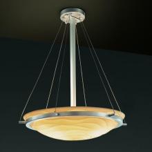  PNA-9692-35-WAVE-MBLK-LED-5000 - 24" Round Pendant Bowl w/ Ring