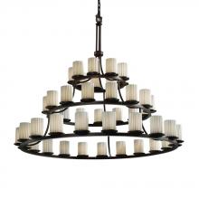  POR-8714-10-WAVE-DBRZ - Dakota 45-Light 3-Tier Ring Chandelier