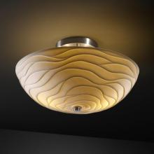  POR-8819-35-WAVE-NCKL-LED-2000 - 14" Round Bowl Semi-Flush