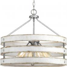  P500023-141 - Gulliver Collection Four-Light Galvanized Finish Coastal Pendant Light