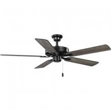  P250080-31M - AirPro 52 in. Matte Black 5-Blade AC Motor Transitional Ceiling Fan