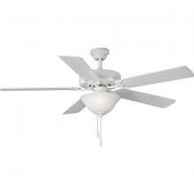  P2599-30 - AirPro Collection 52" Five-Blade Ceiling fan with White Etched Light Kit