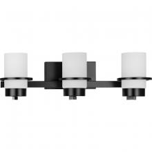  P300415-31M - Reiss Collection Three-Light Modern Farmhouse Matte Black Vanity Light