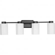  P300479-31M - Estrada Collection Four-Light Matte Black Contemporary Bath & Vanity Light