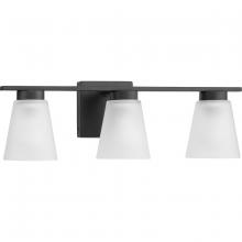  P300501-31M - Tanner Collection Three-Light Matte Black Transitional Vanity Light