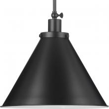  P500385-31M - Hinton Collection One-Light Matte Black Modern Farmhouse Pendant