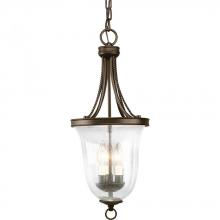  P3753-20 - Seeded Glass Three-Light Foyer Pendant