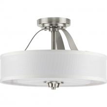  P350098-009 - Kene Collection Brushed Nickel Two-Light Semi-Flush Convertible