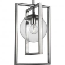  P500283-009 - Atwell Collection One-Light Brushed Nickel Clear Glass Luxe Pendant Light