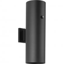  P550104-031-30 - 6" Black LED Outdoor Aluminum Up/Down Wall Mount Cylinder with Photocell