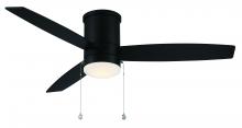  F-073L-MB - Atlantis Flush Matte Black With Luminaire