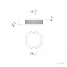  FM-57512-35-BK - Grille Flush Mount Light