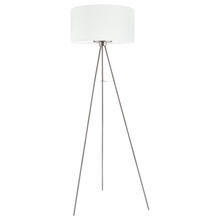  202343A - Fondachelli - Floor Lamp Matte Nickel Finish w/ White Fabric Shade, 60W