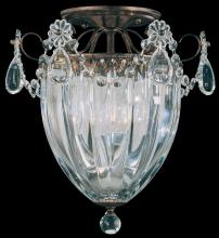 Schonbek 1870 1242-48 - Bagatelle 3 Light 120V Semi-Flush Mount in Antique Silver with Heritage Handcut Crystal