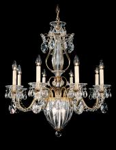 Schonbek 1870 1248-48 - Bagatelle 11 Light 120V Chandelier in Antique Silver with Heritage Handcut Crystal