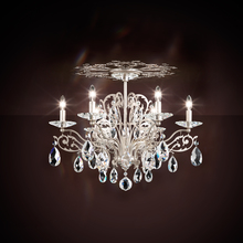  FE7206N-23H - Filigrae 6 Light 120V Semi-Flush Mount in Etruscan Gold with Heritage Handcut Crystal