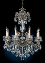  5007-22 - La Scala 8 Light 120V Chandelier in Heirloom Gold with Clear Heritage Handcut Crystal