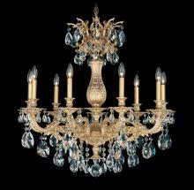  5679-22H - Milano 9 Light 120V Chandelier in Heirloom Gold with Clear Heritage Handcut Crystal