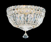  5891-40O - Petit Crystal Deluxe 4 Light 120V Semi-Flush Mount in Polished Silver with Optic Crystal