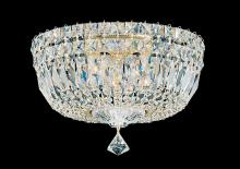  5892-40O - Petit Crystal Deluxe 5 Light 120V Semi-Flush Mount in Polished Silver with Optic Crystal