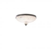  S6012-700O - Roma 12in LED 3000K/3500K/4000K 120V-277V Flush Mount in Aged Brass with Clear Optic Crystal