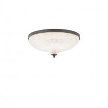  S6016-702O - Roma 16in LED 3000K/3500K/4000K 120V-277V Flush Mount in Polished Chrome with Clear Optic Crystal