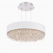  S6319-401RS1 - Eclyptix LED 19in 3000K/3500K/4000K 120V-277V Pendant in Polished Stainless Steel with Clear Radia