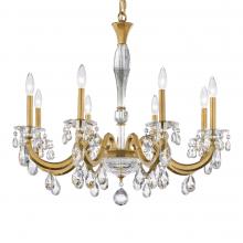  S8608N-48R - San Marco 8 Light 120V Chandelier in Antique Silver with Clear Radiance Crystal