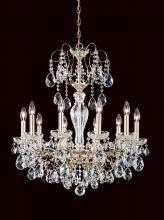  ST1946N-40H - Sonatina 10 Light 120V Chandelier in Polished Silver with Clear Heritage Handcut Crystal