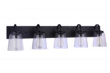  16340FB5 - Elsa 5 Light Vanity in Flat Black